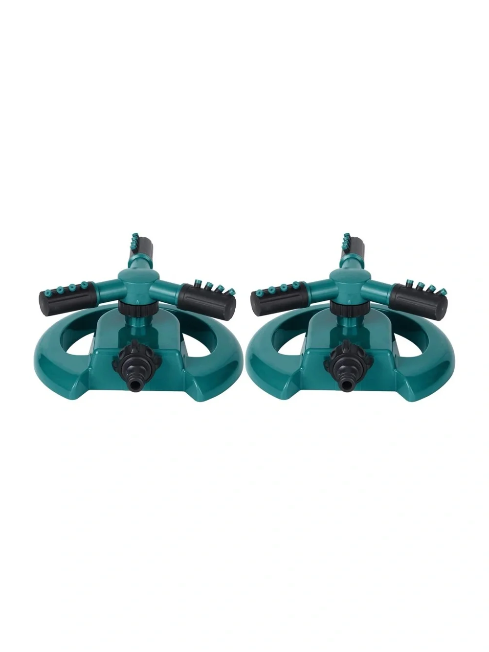 Lot of 2 360° Rotating Lawn Sprinklers 3 Arm Adjustable Garden Sprayers - Picture 2 of 13
